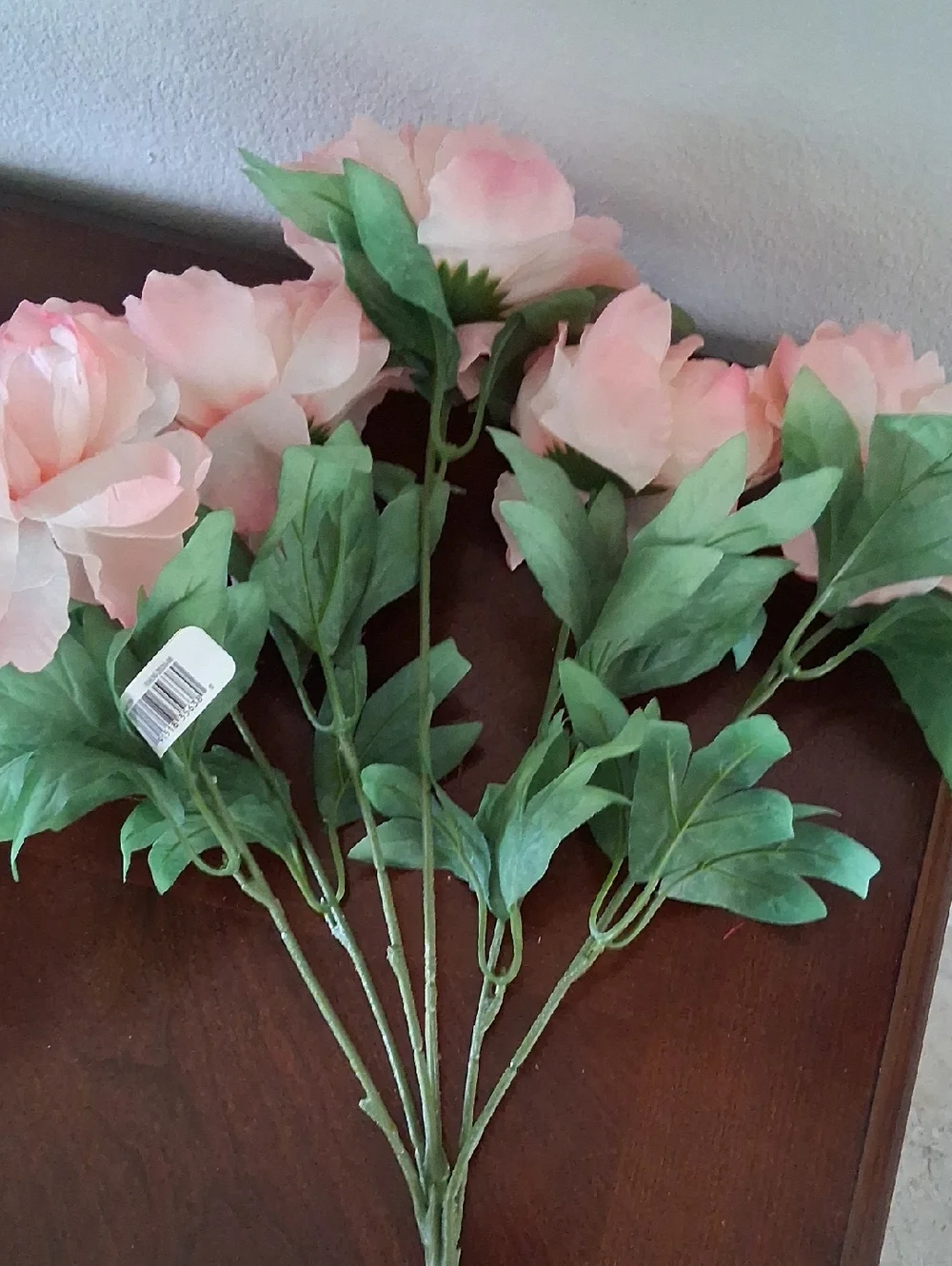 Artificial Silk Flower Pink Peony Flowers - Bundle of 6 Bushes - NWT